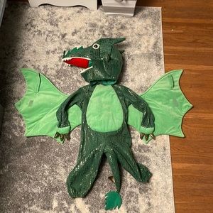 3T Pottery Barn kids green dragon costume